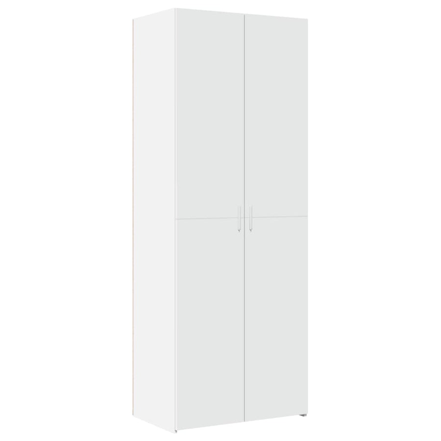 Opbergkast 70x42,5x225 cm bewerkt hout wit