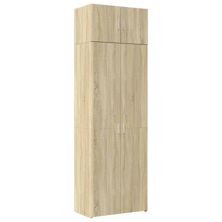 Opbergkast 70x42,5x225 cm bewerkt hout sonoma eikenkleurig