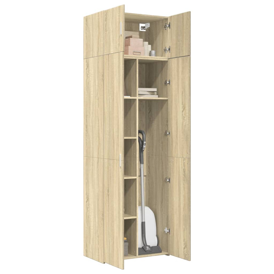 Opbergkast 70x42,5x225 cm bewerkt hout sonoma eikenkleurig