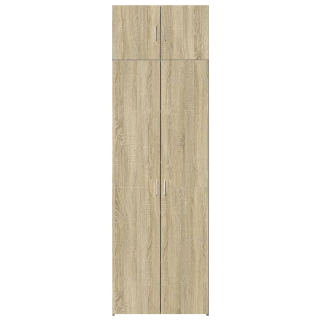 Opbergkast 70x42,5x225 cm bewerkt hout sonoma eikenkleurig
