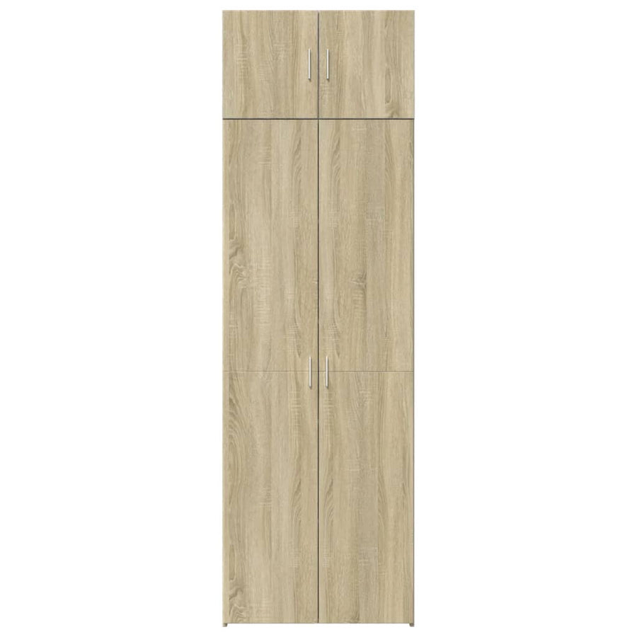 Opbergkast 70x42,5x225 cm bewerkt hout sonoma eikenkleurig