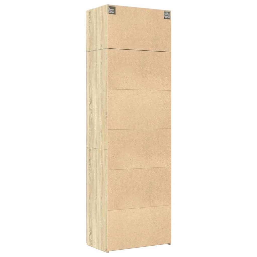 Opbergkast 70x42,5x225 cm bewerkt hout sonoma eikenkleurig