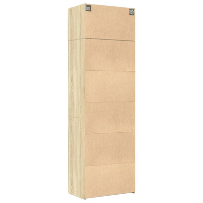 Opbergkast 70x42,5x225 cm bewerkt hout sonoma eikenkleurig
