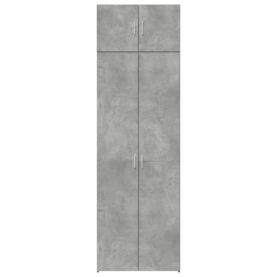 Opbergkast 70x42,5x225 cm bewerkt hout betongrijs