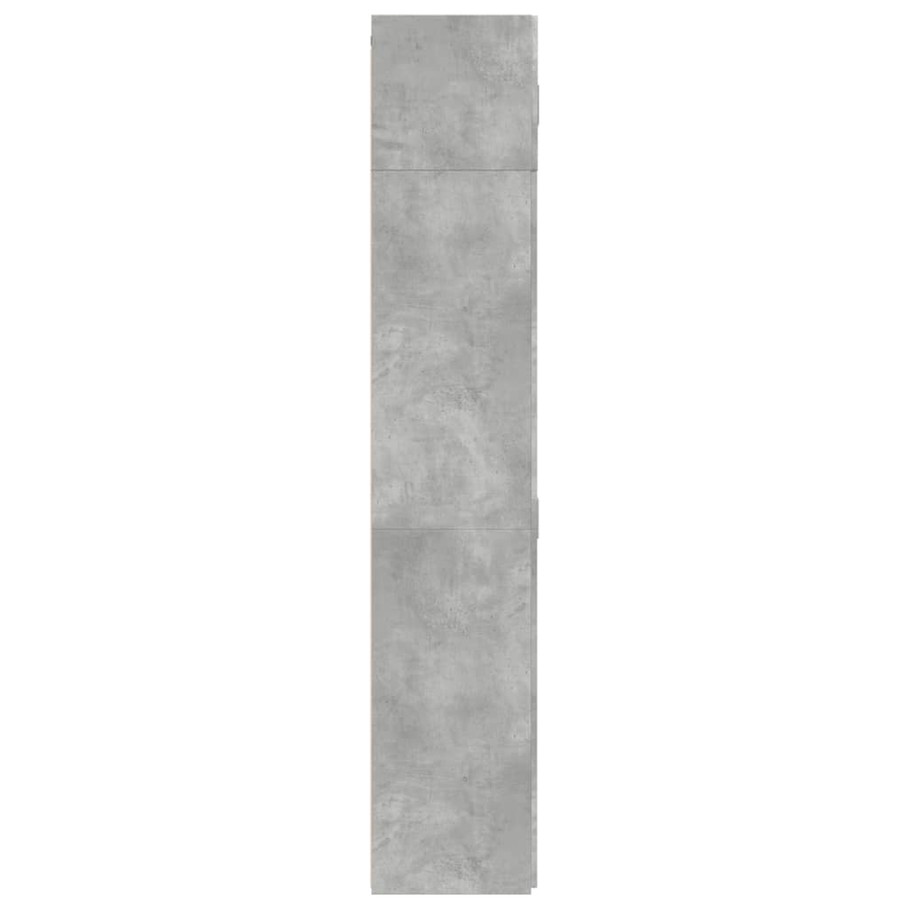 Opbergkast 70x42,5x225 cm bewerkt hout betongrijs