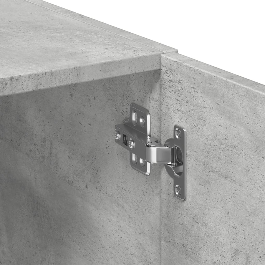 Opbergkast 70x42,5x225 cm bewerkt hout betongrijs