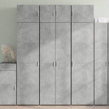 Opbergkast 70x42,5x225 cm bewerkt hout betongrijs