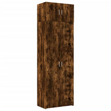 Opbergkast 70x42,5x225 cm bewerkt hout gerookt eikenkleur