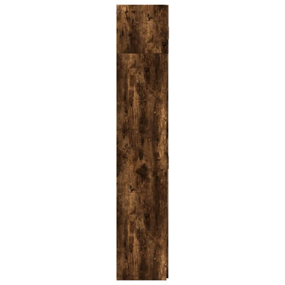 Opbergkast 70x42,5x225 cm bewerkt hout gerookt eikenkleur