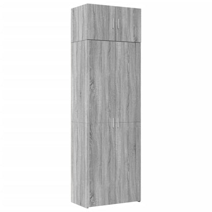 Opbergkast 70x42,5x225 cm bewerkt hout grijs sonoma eikenkleur