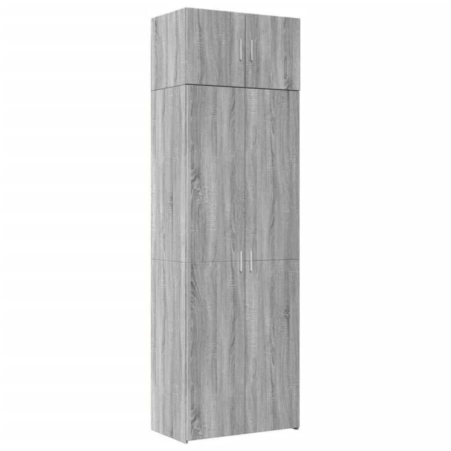 Opbergkast 70x42,5x225 cm bewerkt hout grijs sonoma eikenkleur