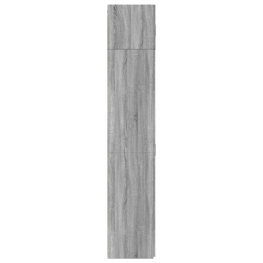 Opbergkast 70x42,5x225 cm bewerkt hout grijs sonoma eikenkleur