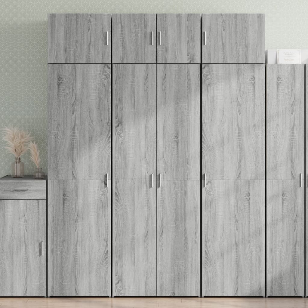 Opbergkast 70x42,5x225 cm bewerkt hout grijs sonoma eikenkleur