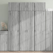 Opbergkast 70x42,5x225 cm grijs sonoma eikenhout