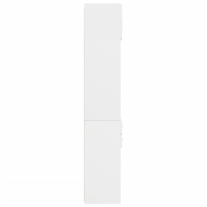 Opbergkast 70x42,5x225 cm bewerkt hout wit
