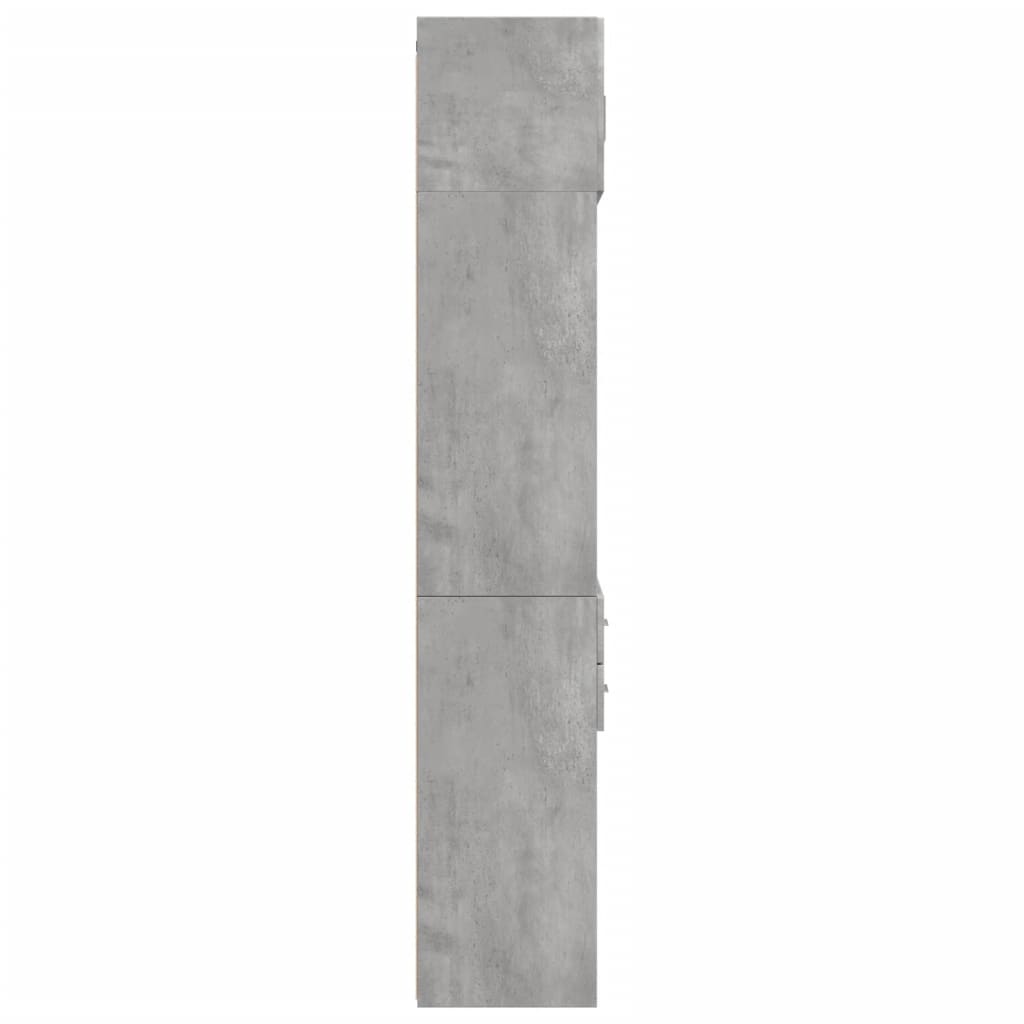 Opbergkast 70x42,5x225 cm bewerkt hout betongrijs