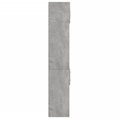 Opbergkast 70x42,5x225 cm bewerkt hout betongrijs