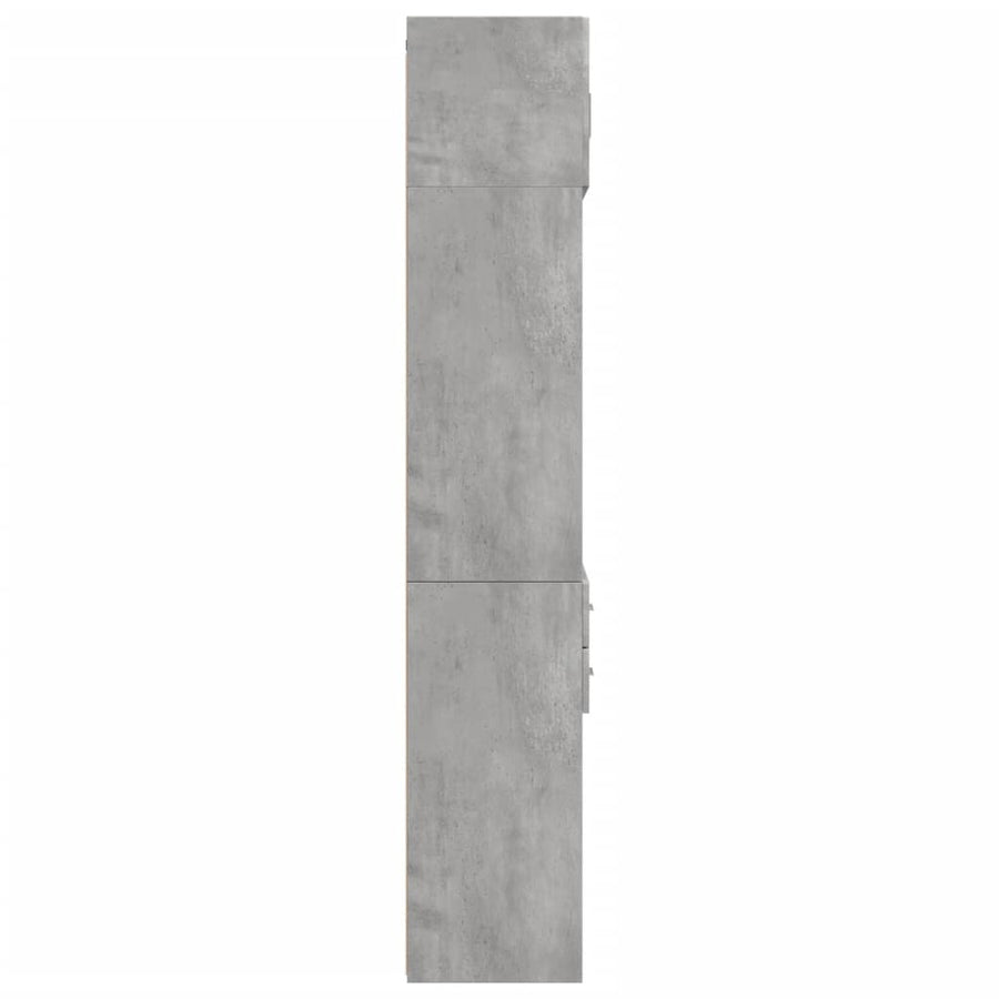 Opbergkast 70x42,5x225 cm bewerkt hout betongrijs