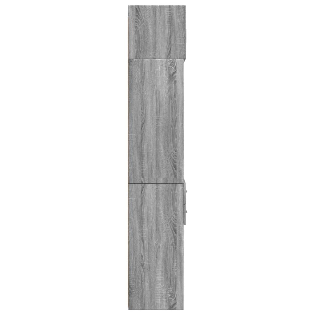 Opbergkast 70x42,5x225 cm bewerkt hout grijs sonoma eikenkleur
