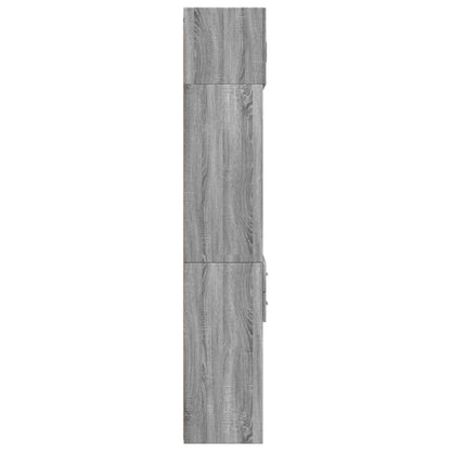 Opbergkast 70x42,5x225 cm bewerkt hout grijs sonoma eikenkleur