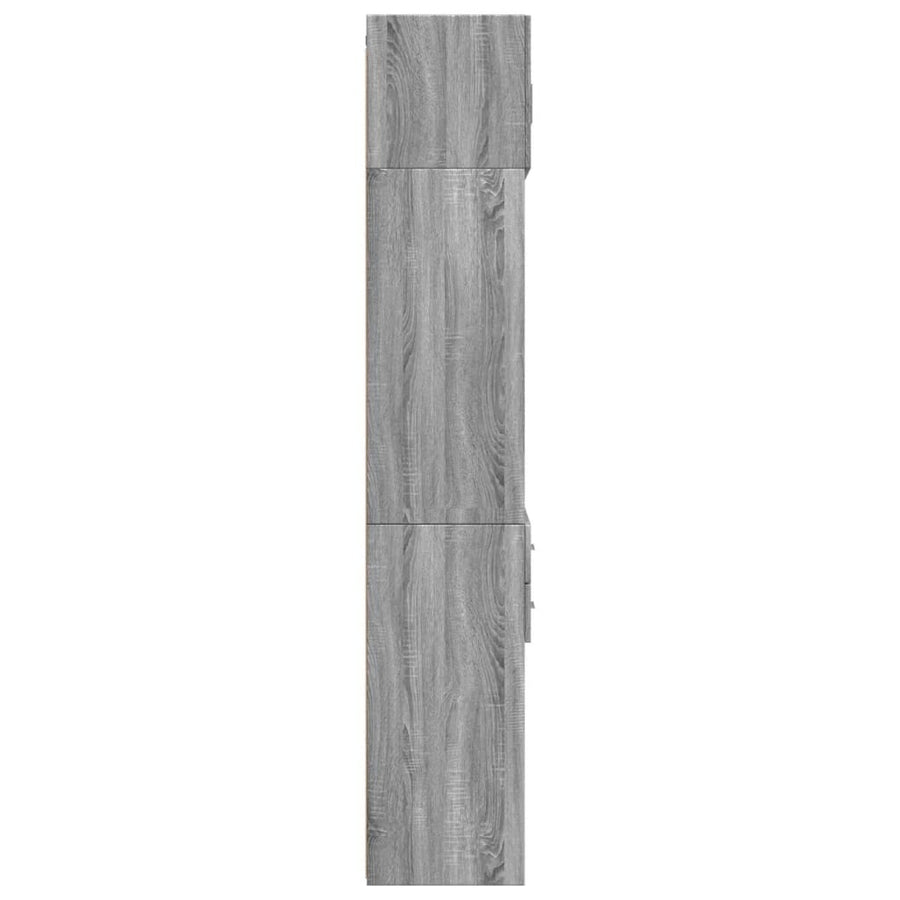 Opbergkast 70x42,5x225 cm bewerkt hout grijs sonoma eikenkleur