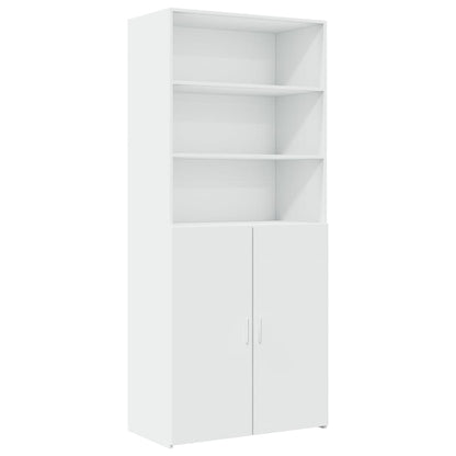 Opbergkast 80X42,5X225 Cm Bewerkt Hout Wit