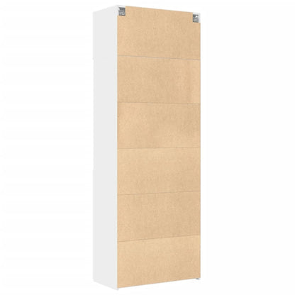 Opbergkast 80X42,5X225 Cm Bewerkt Hout Wit
