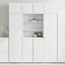 Opbergkast 80X42,5X225 Cm Bewerkt Hout Wit