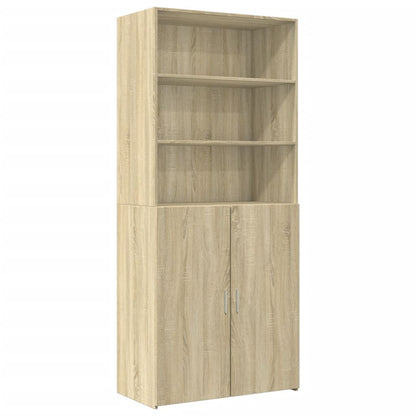 Opbergkast 80x42,5x225 cm bewerkt hout sonoma eikenkleurig
