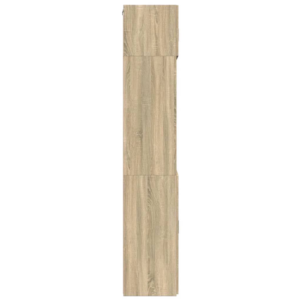Opbergkast 80x42,5x225 cm bewerkt hout sonoma eikenkleurig