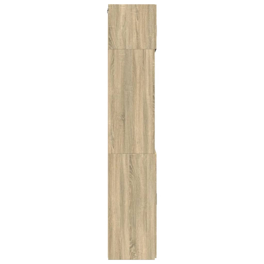 Opbergkast 80X42,5X225 Cm Bewerkt Hout Kleurig Sonoma eiken