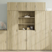 Opbergkast 80x42,5x225 cm bewerkt hout sonoma eiken