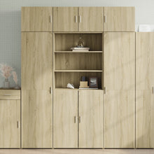 Opbergkast 80X42,5X225 Cm Bewerkt Hout Kleurig Sonoma eiken