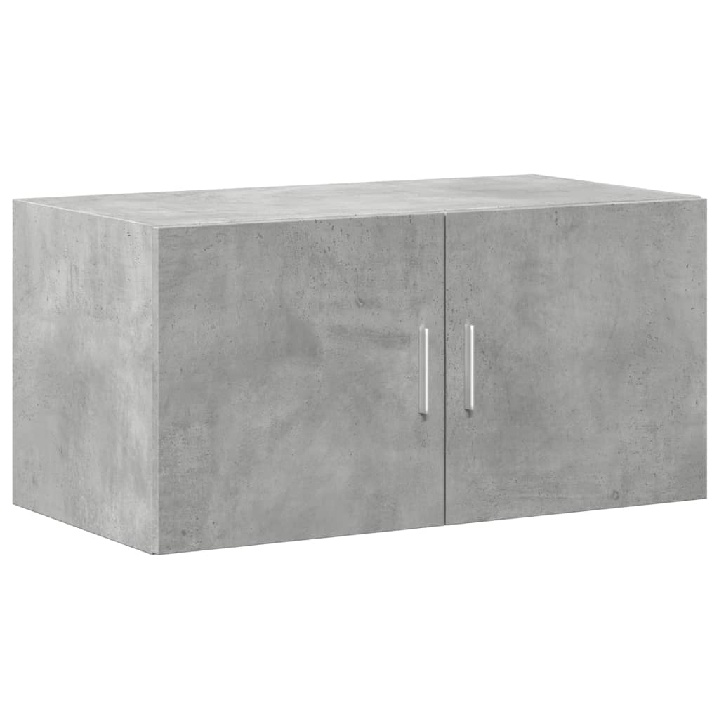 Opbergkast 80X42,5X225 Cm Bewerkt Hout Betongrijs