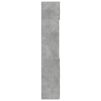 Opbergkast 80X42,5X225 Cm Bewerkt Hout Betongrijs