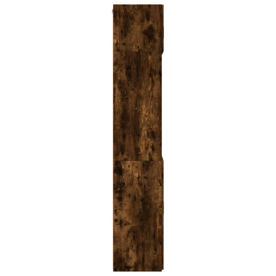 Opbergkast 80X42,5X225 Cm Bewerkt Hout Kleur 1 80 x 42.5 x 225 cm Gerookt eiken