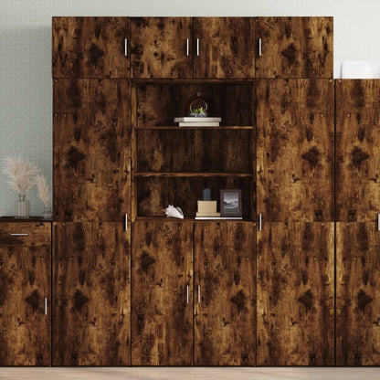 Opbergkast 80X42,5X225 Cm Bewerkt Hout Kleur 1 80 x 42.5 x 225 cm Gerookt eiken