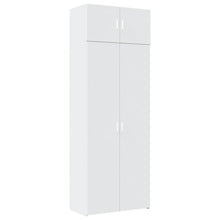 Opbergkast 80X42,5X225 Cm Bewerkt Hout Wit