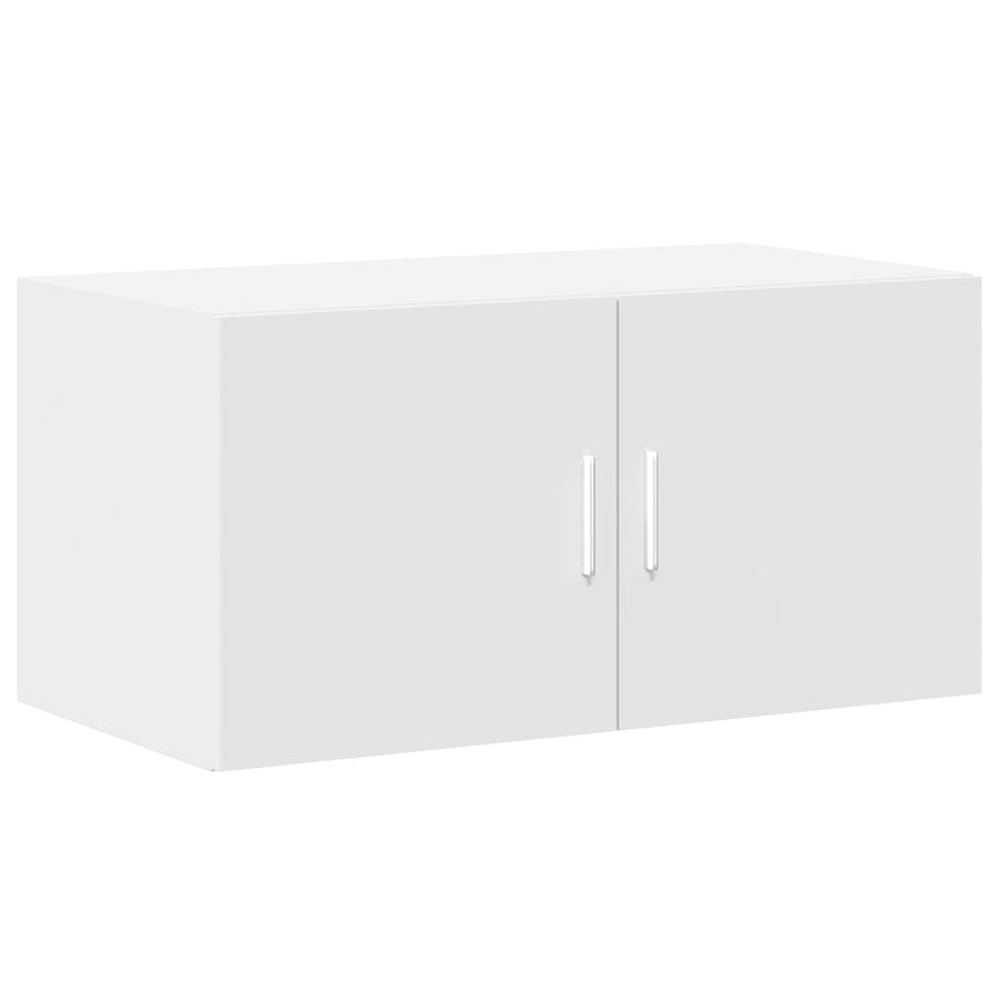 Opbergkast 80X42,5X225 Cm Bewerkt Hout Wit