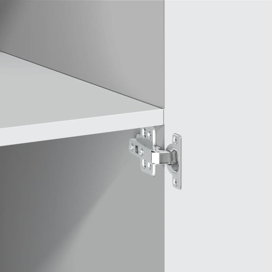 Opbergkast 80X42,5X225 Cm Bewerkt Hout Wit