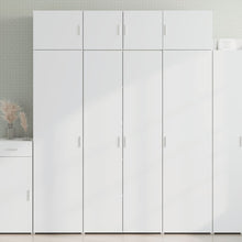 Opbergkast 80X42,5X225 Cm Bewerkt Hout Wit