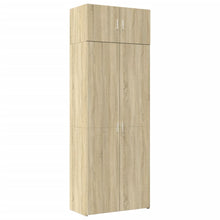 Opbergkast 80x42,5x225 cm bewerkt hout sonoma eikenkleurig