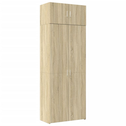Opbergkast 80x42,5x225 cm bewerkt hout sonoma eikenkleurig