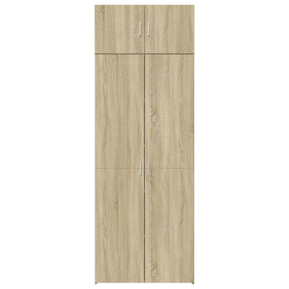 Opbergkast 80x42,5x225 cm bewerkt hout sonoma eikenkleurig