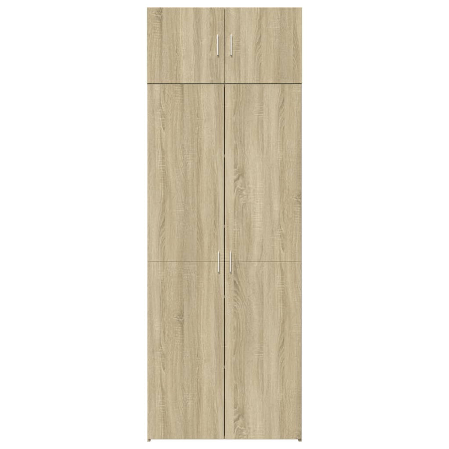 Opbergkast 80x42,5x225 cm bewerkt hout sonoma eikenkleurig