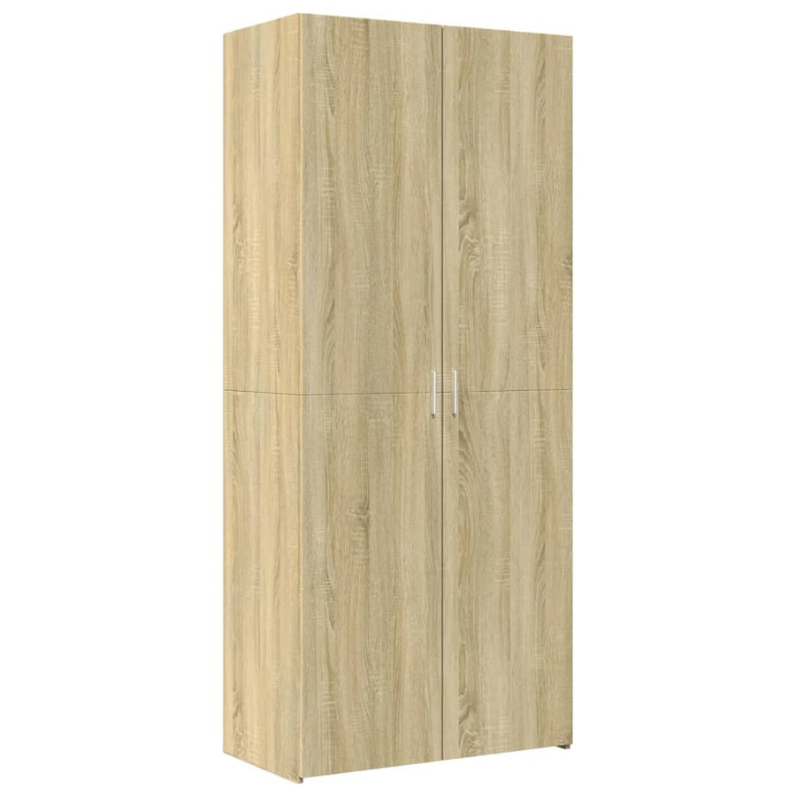 Opbergkast 80x42,5x225 cm bewerkt hout sonoma eikenkleurig