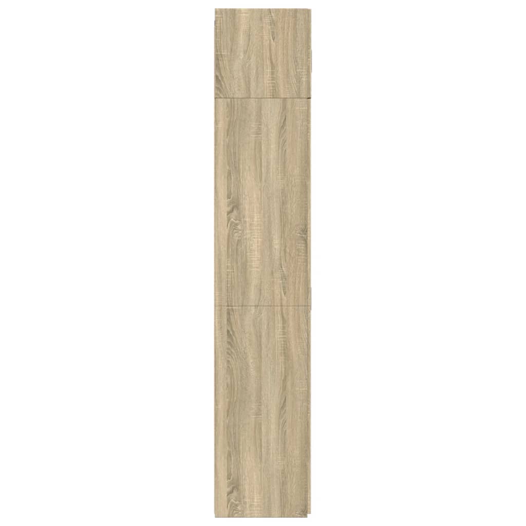 Opbergkast 80x42,5x225 cm bewerkt hout sonoma eikenkleurig