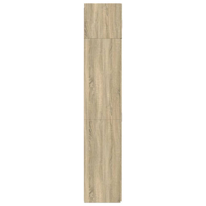 Opbergkast 80x42,5x225 cm bewerkt hout sonoma eikenkleurig