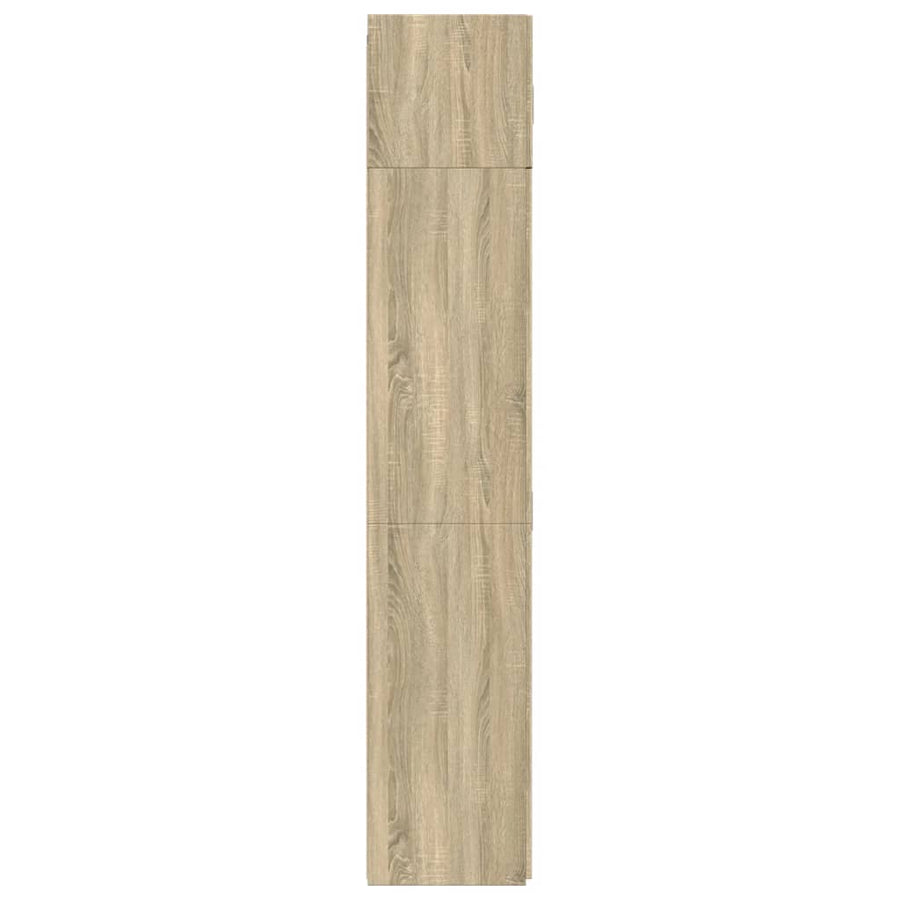 Opbergkast 80x42,5x225 cm bewerkt hout sonoma eikenkleurig