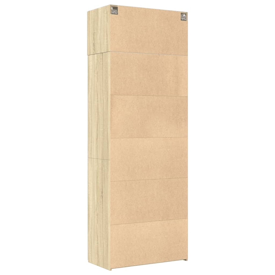 Opbergkast 80x42,5x225 cm bewerkt hout sonoma eikenkleurig